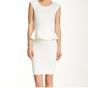 Elegant White Peplum Dress